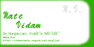 mate vidam business card